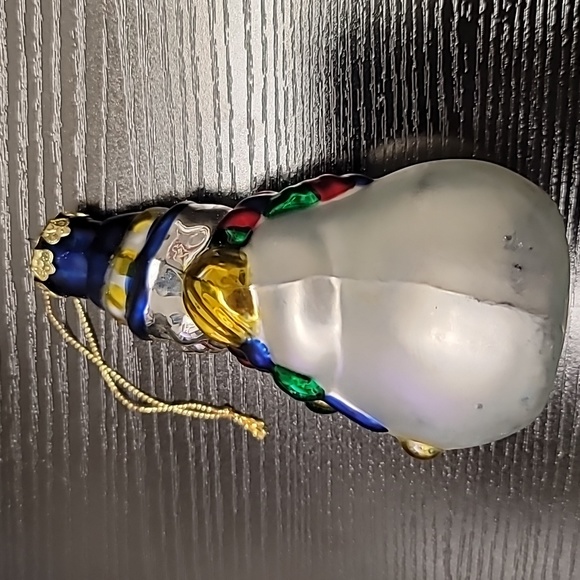 Glass snowman ornament. - Picture 5 of 10